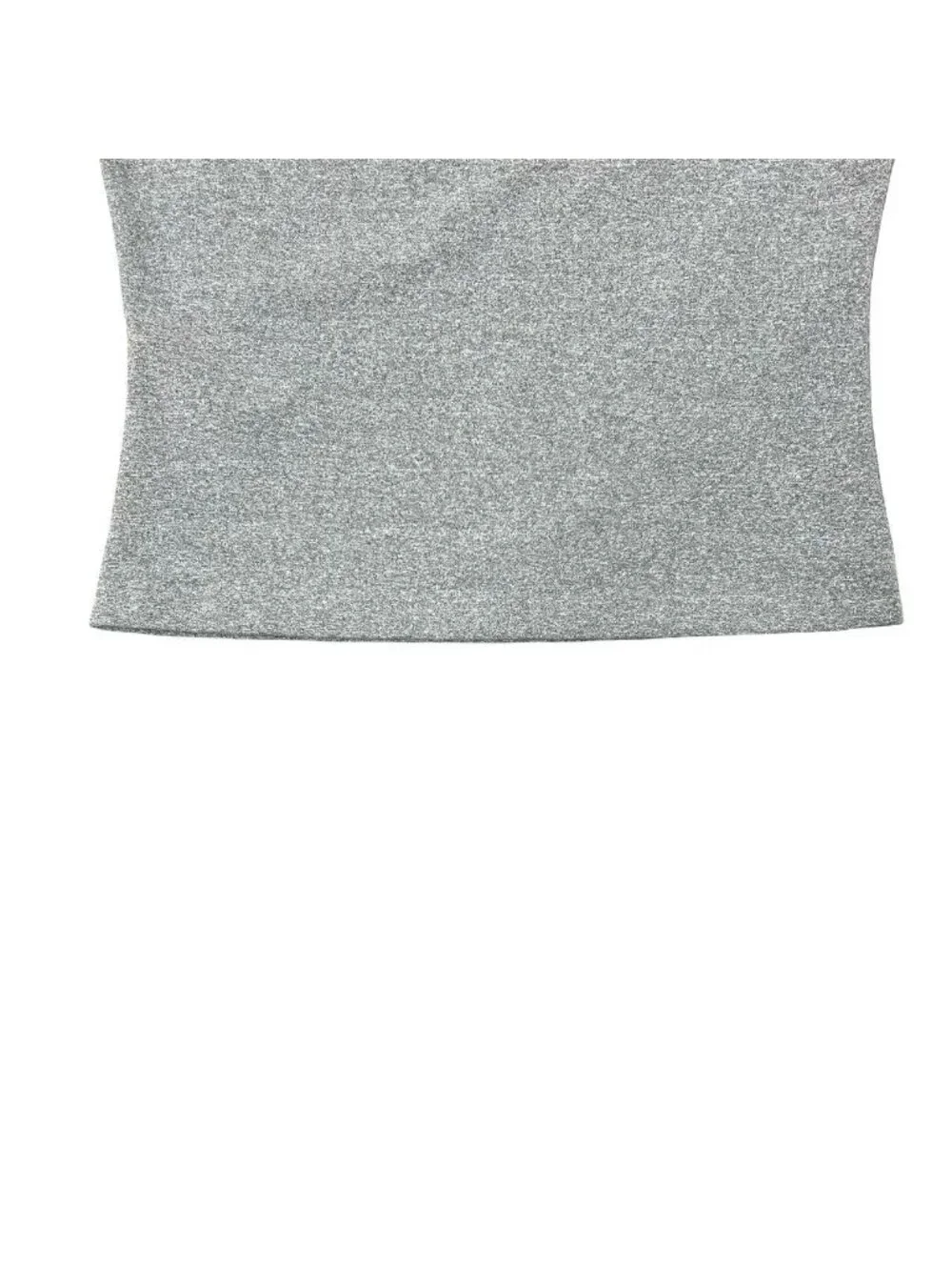 Chanel Vintage CC Logo Nylon Spandex Short Sleeve T-Shirt Gray